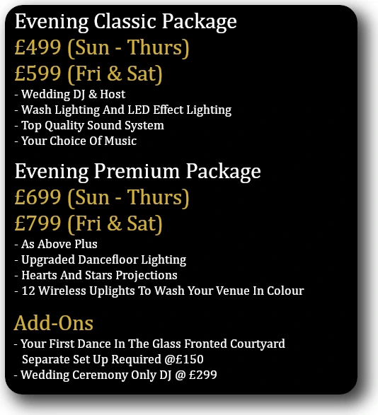 How Much Is A Cheshire Wedding DJ